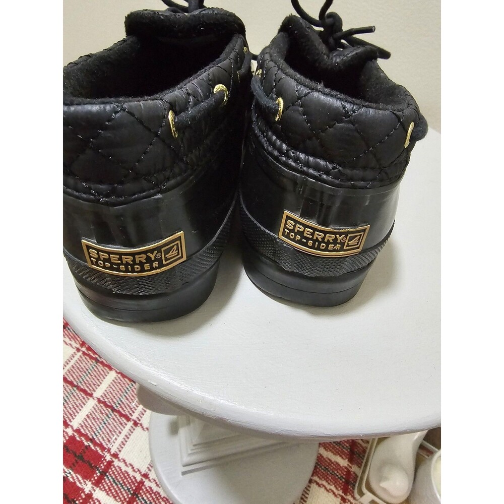 Sperry Top Sider Black Duck Boots Waterproof Warm Womens boots Size 10 - Picture 6 of 11